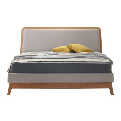 تخت دونفره 160 کف ثابت هایکا با چوب بلوط